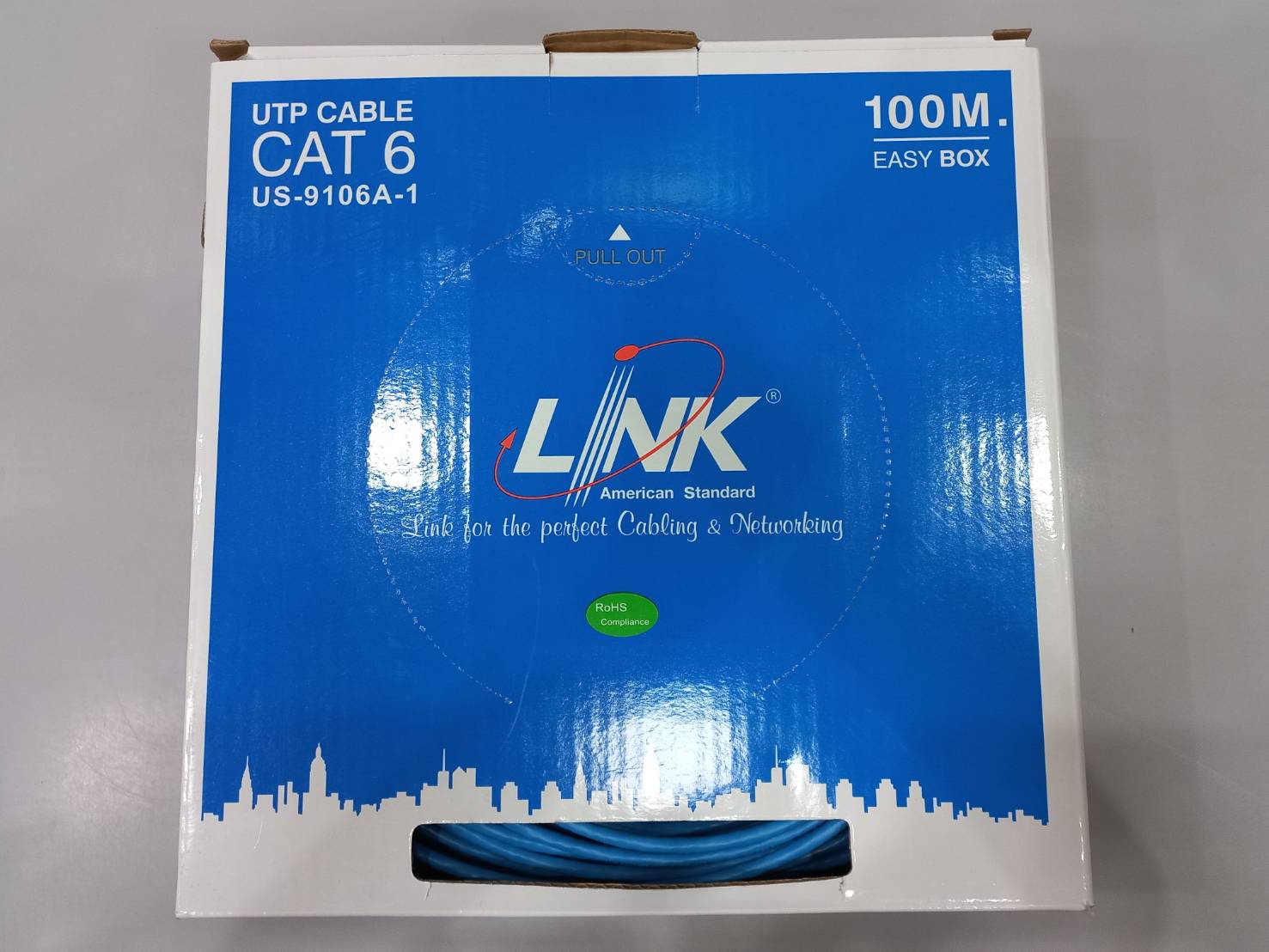 สายแลน LINK CAT6 สีฟ้า (1ม.)