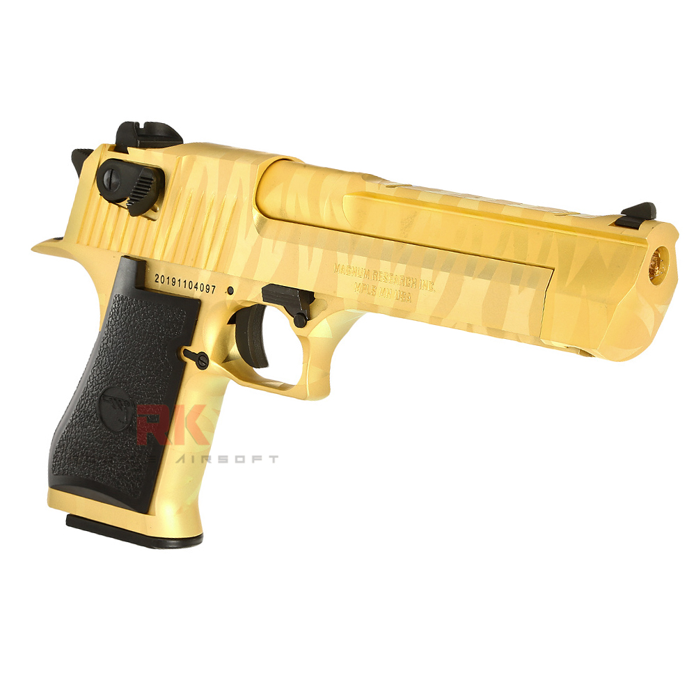 Cybergun (WE) Desert Eagle Tiger Stripe .50AE GBB Pistol - Gold