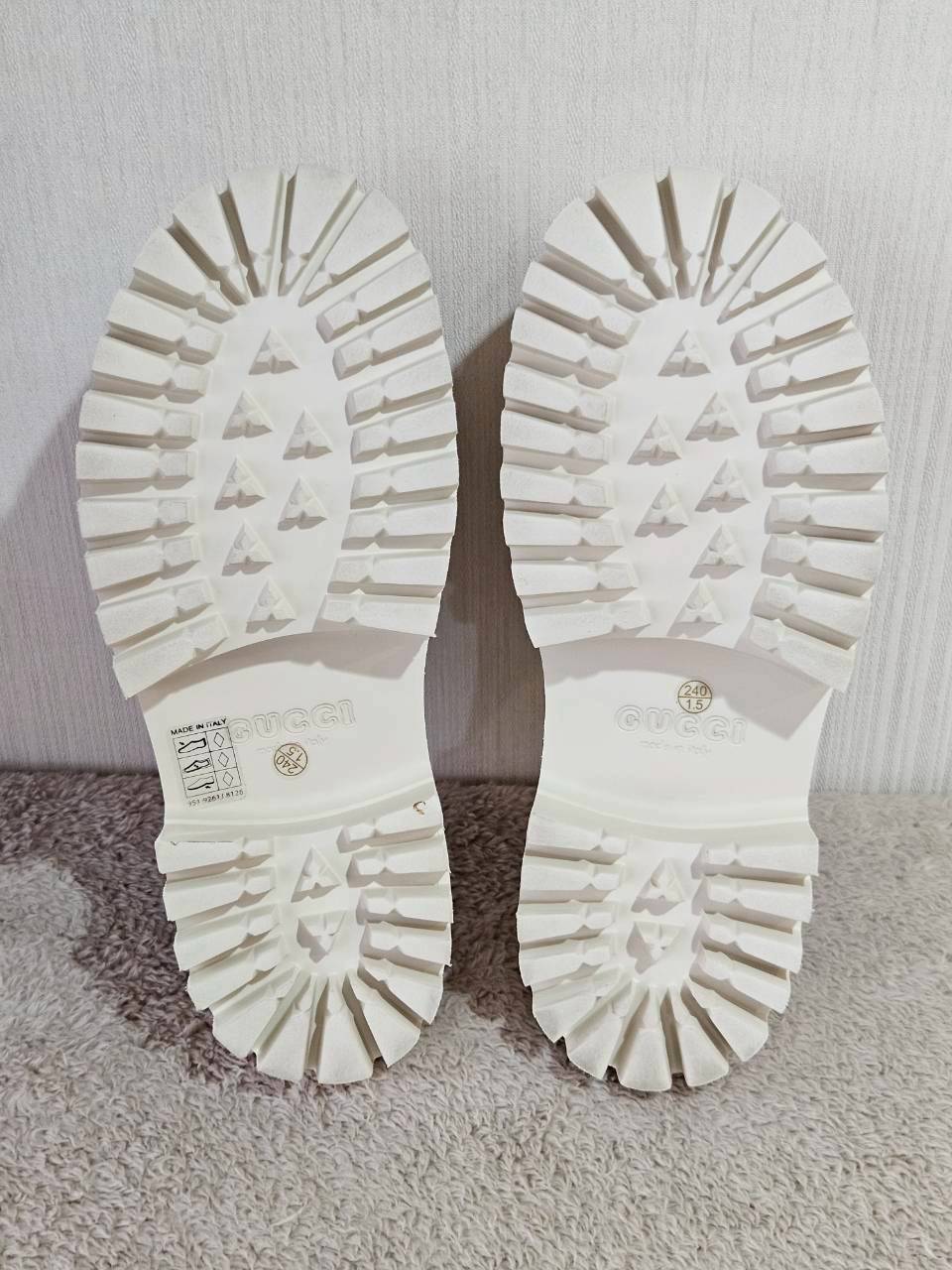 Gucci Platform Perforated G Sandal White