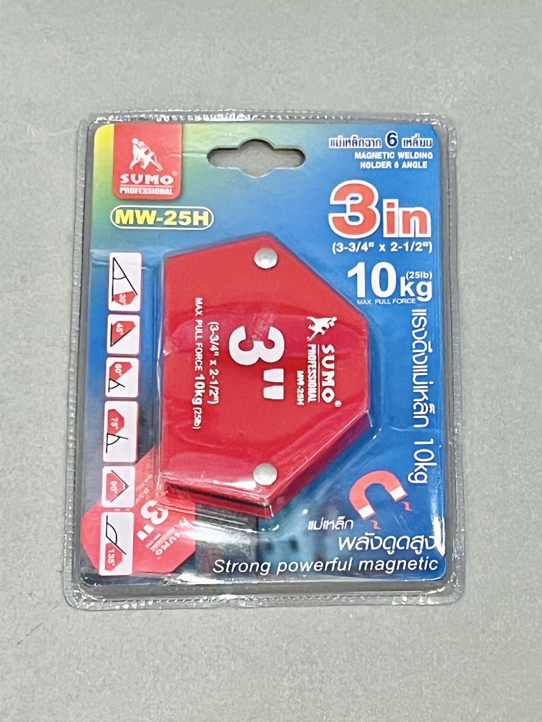 แม่เหล็กจับฉาก หกเหลี่ยม 3" Sumo / พัมคิน