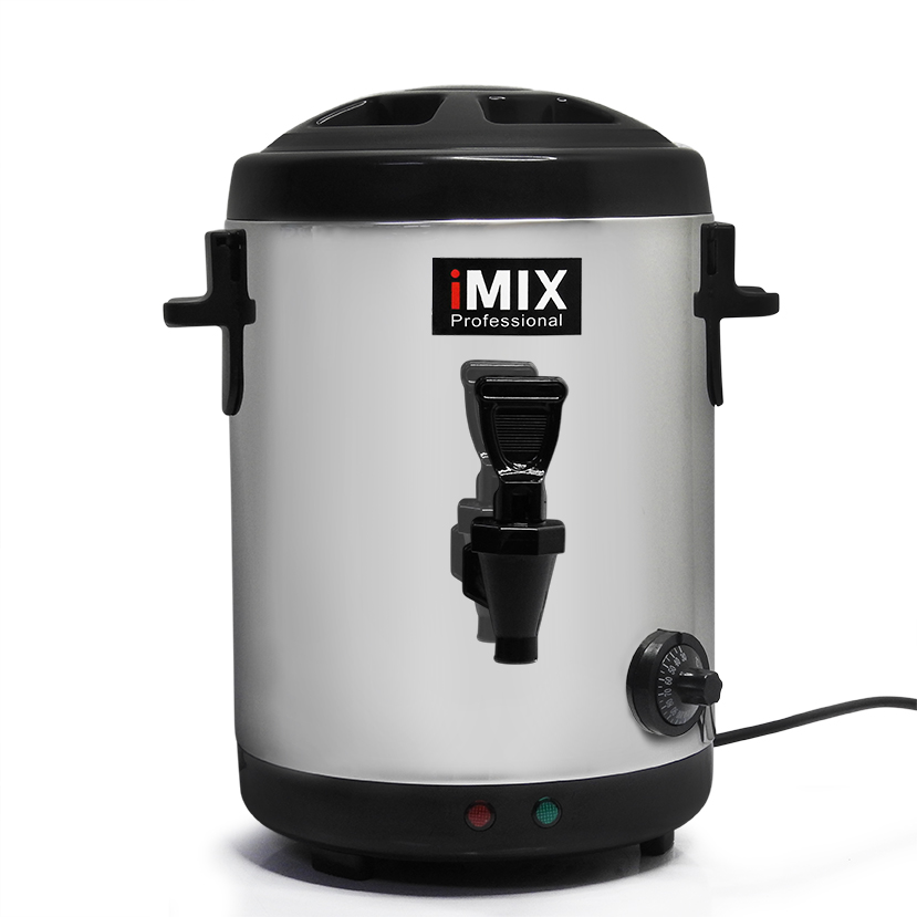 Stainless steel hot water boiling tank, 8 liters, can be heated, has water dispensing faucet