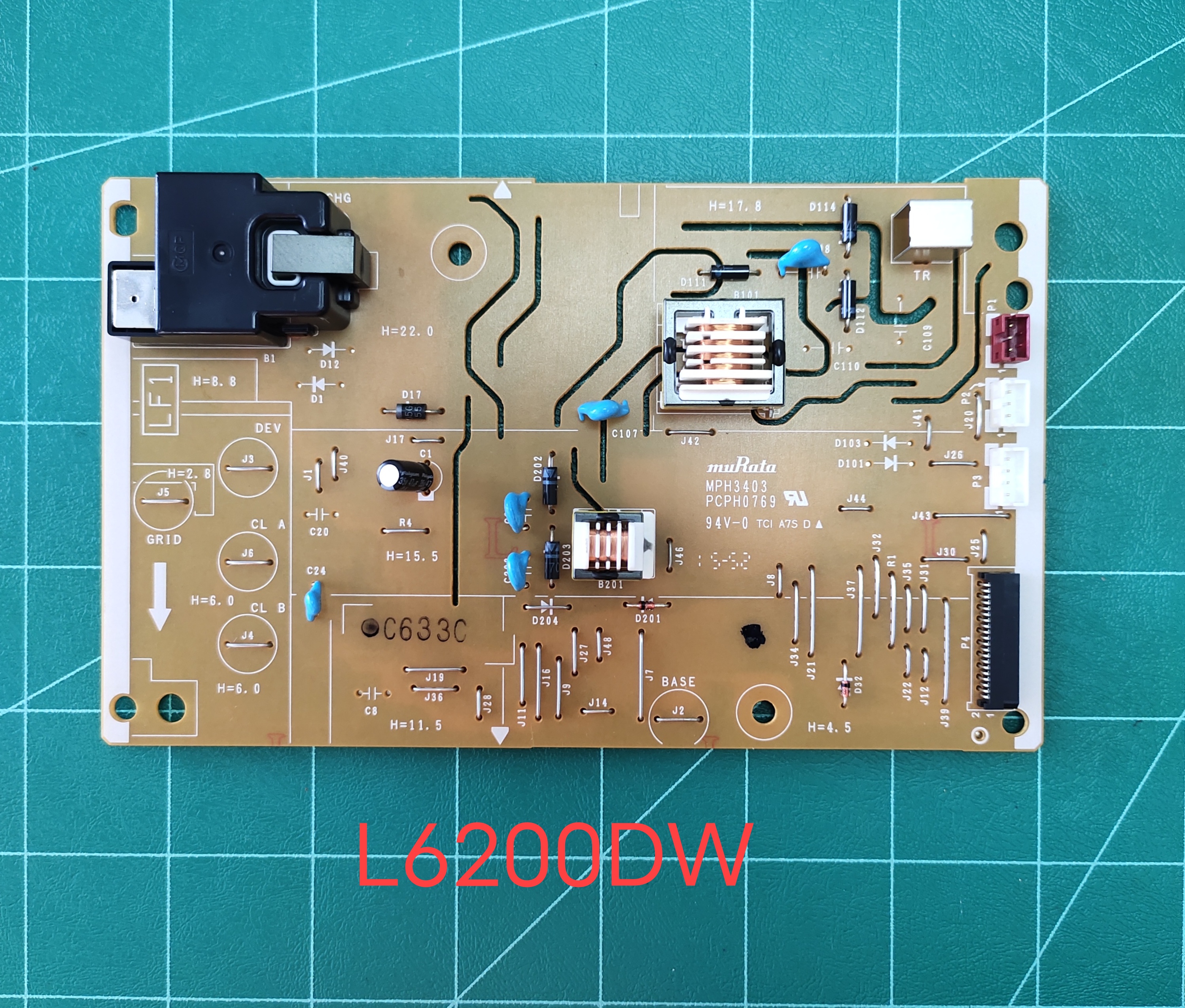 Board High Voltage Brother HL-L5100 HL-L6200 HL-L6400 MFC-L5900 มือสอง