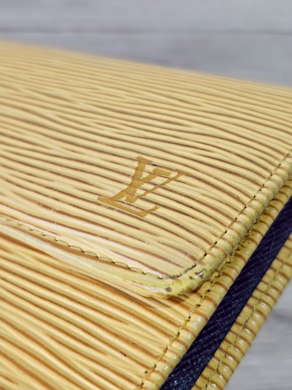 LV Epi Trifold Yellow Long Wallet