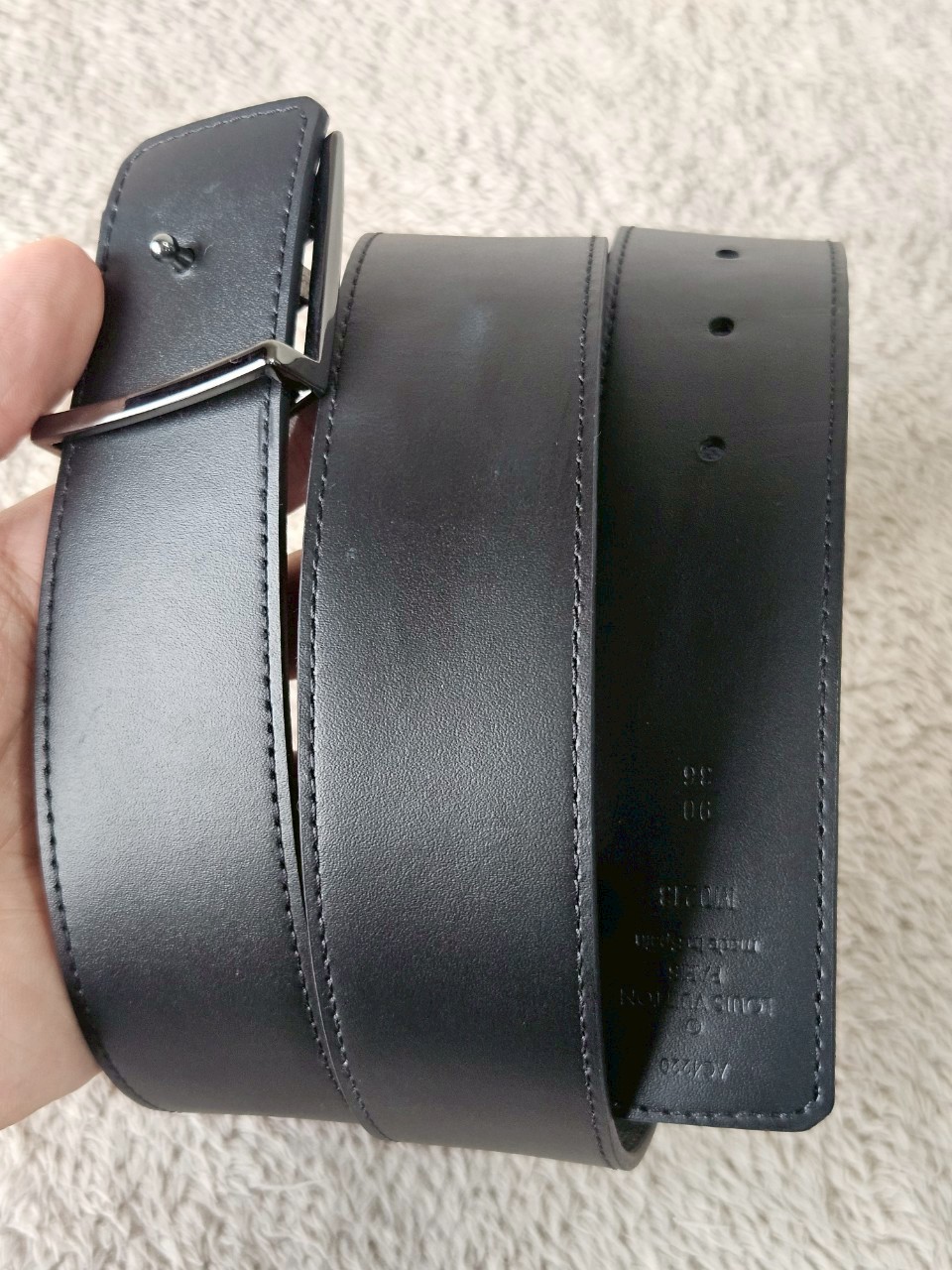 LV Initiales 40mm Damier Graphite Reversible Belt