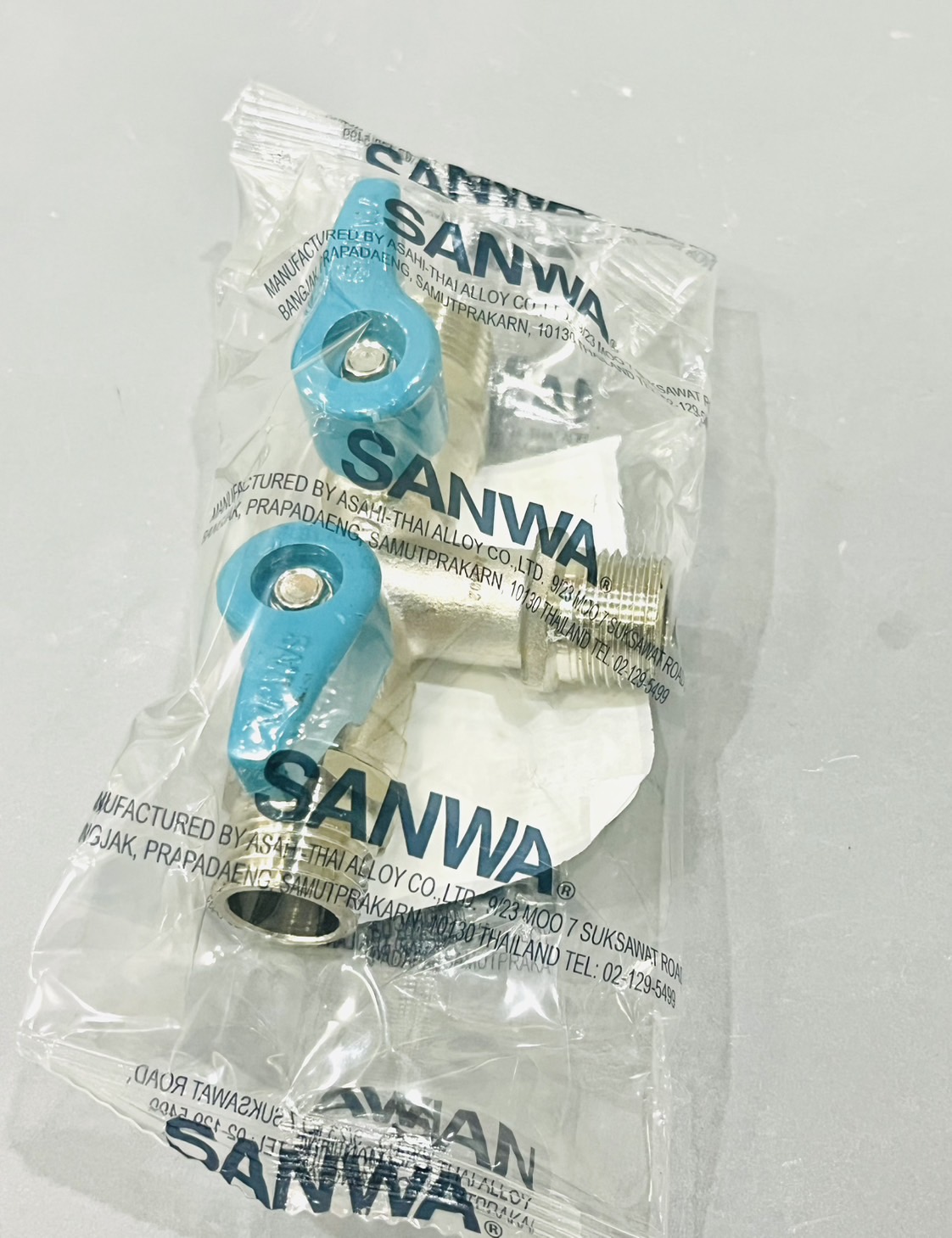 มินิบอลวาล์ว 2หัว 1/2" ผผผ SANWA