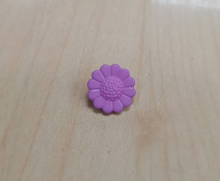 Flower button - Purple col. (size 19L,1pc/pack)