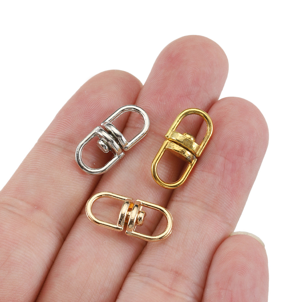 *100ชิ้น* ขายส่ง ข้อต่อพวงกุญแจ ตัวใหญ่ ขนาดยาว 19มิล สีเงิน