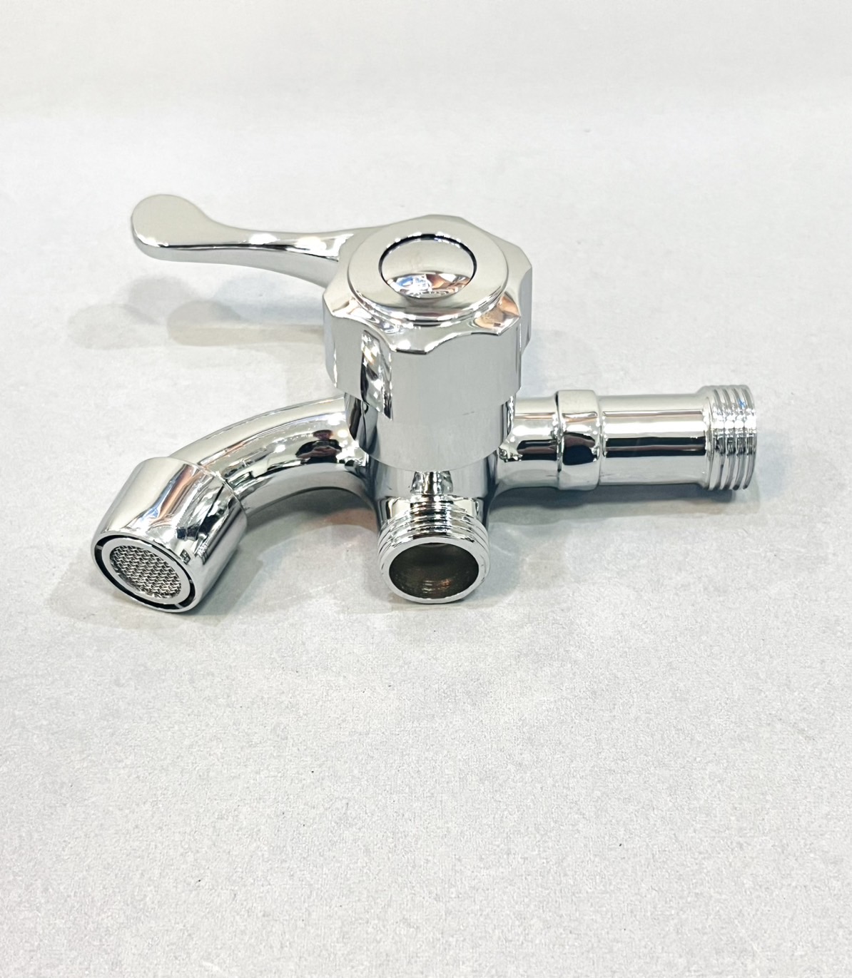 ก๊อก 2หัว คอสั้น หางปลา รุ่นถุง