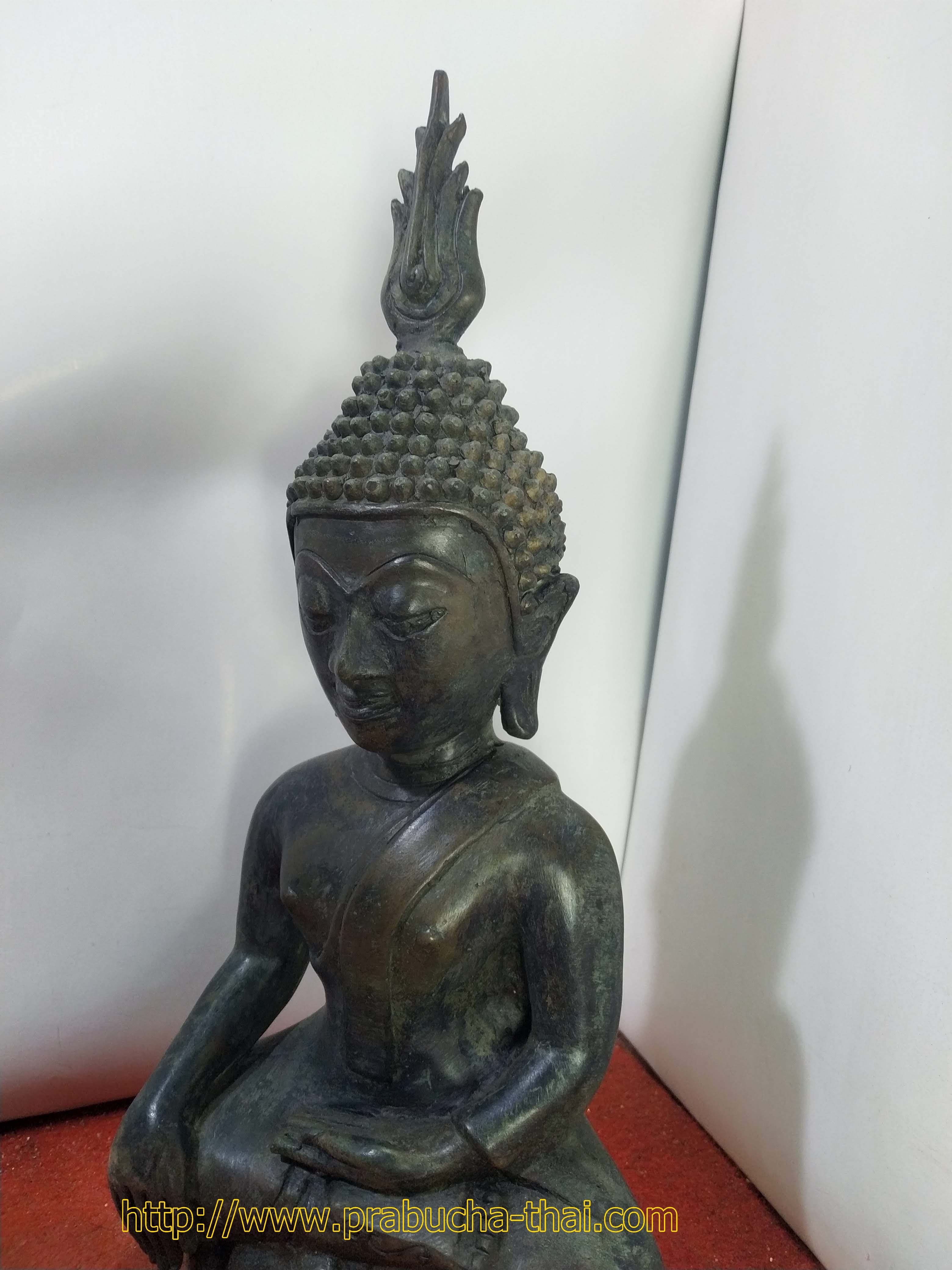 พระเชียงรุ้ง เศียรโต เกตุเพลิง หน้าตัก 5 นิ้ว เนื้อสำริด