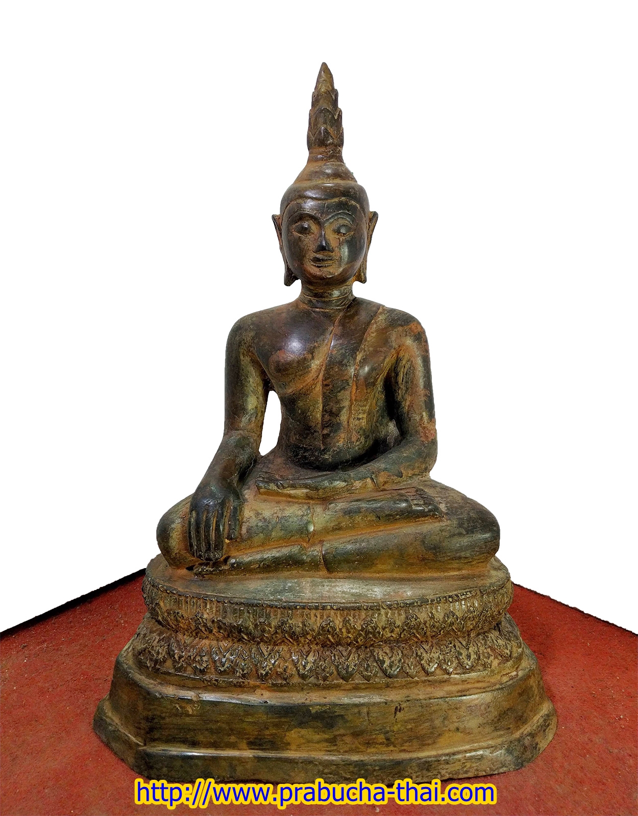 พระเชียงรุ้ง (พระพุทธล้านนา) หน้าตัก 5 นิ้ว เนื้อสำริดสภาพเก่า