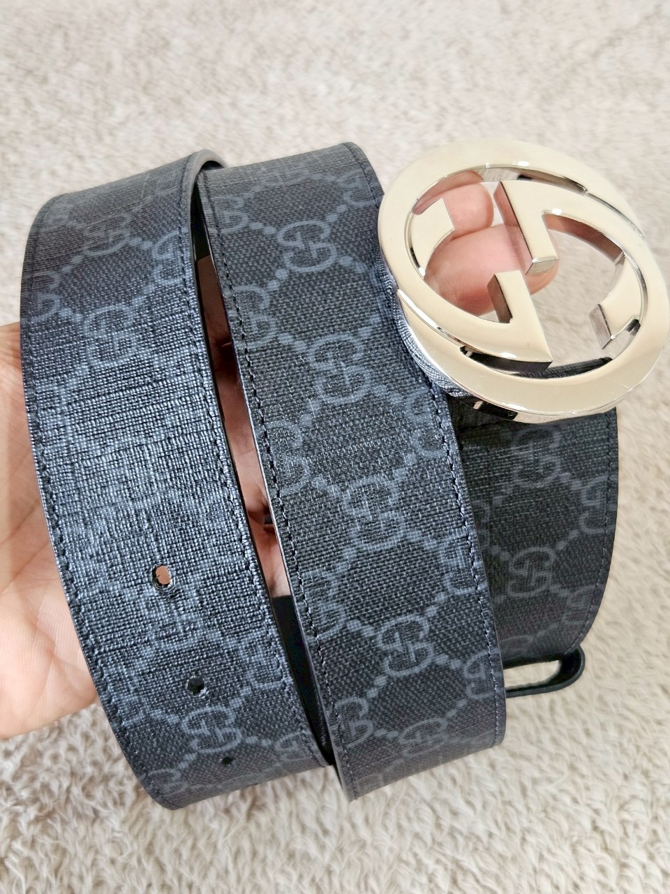 Gucci GG Supreme Belt with G Buckle