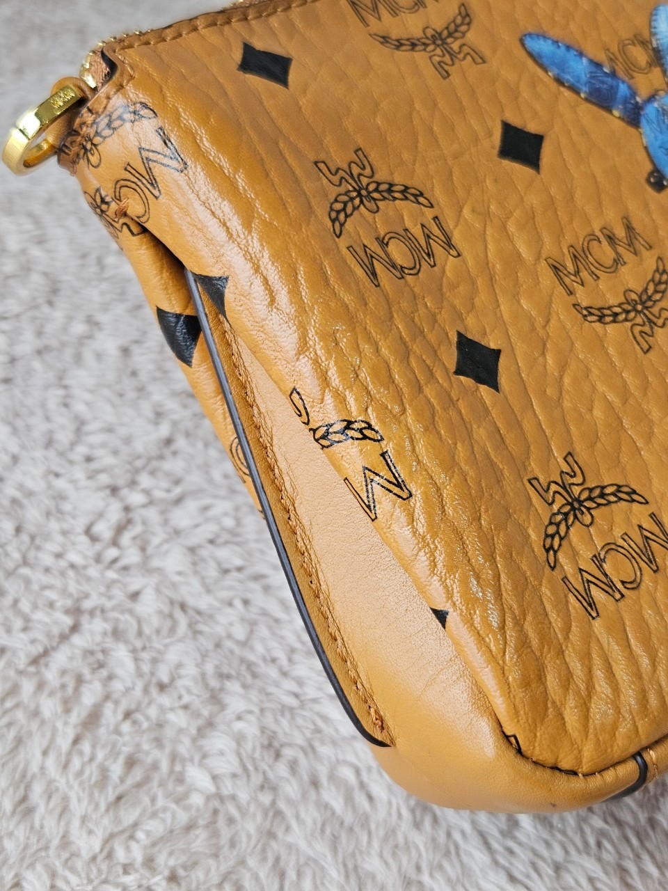 MCM Rabbit Top Zip Crossbody