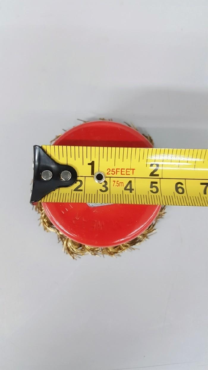 แปรงลวดถักเปีย 3" สีเงิน/สีทอง