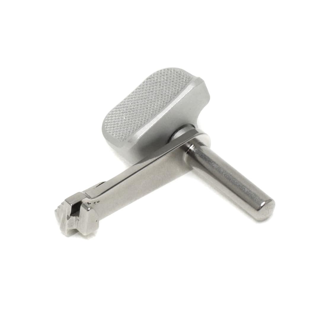 AIP Stainless Slide Stop with Thumb Rest for Hi-CAPA - Silver