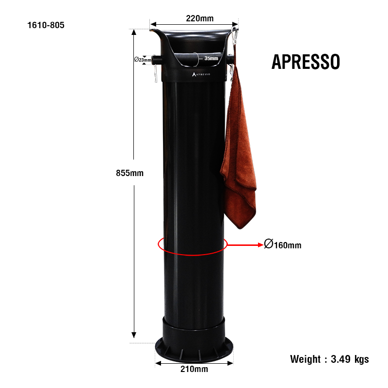 APRESSO Floor standing knock box-tall style