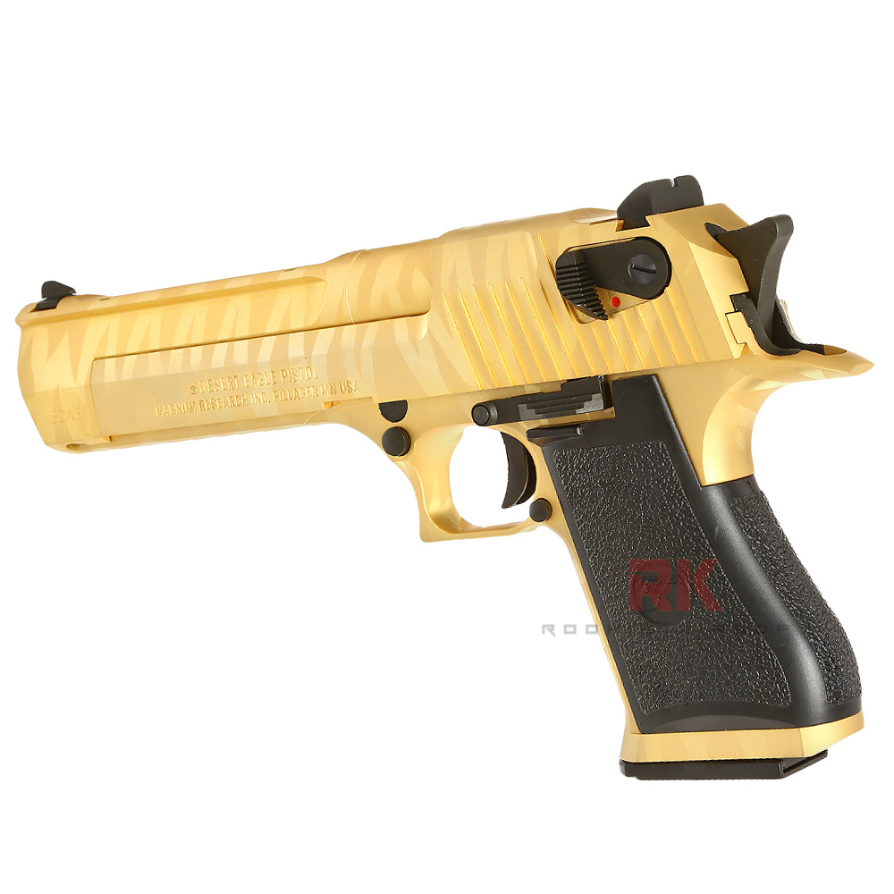 Cybergun (WE) Desert Eagle Tiger Stripe .50AE GBB Pistol - Gold