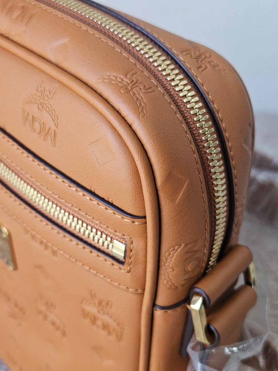 MCM Klassik Leather Crossbody Mini Bag