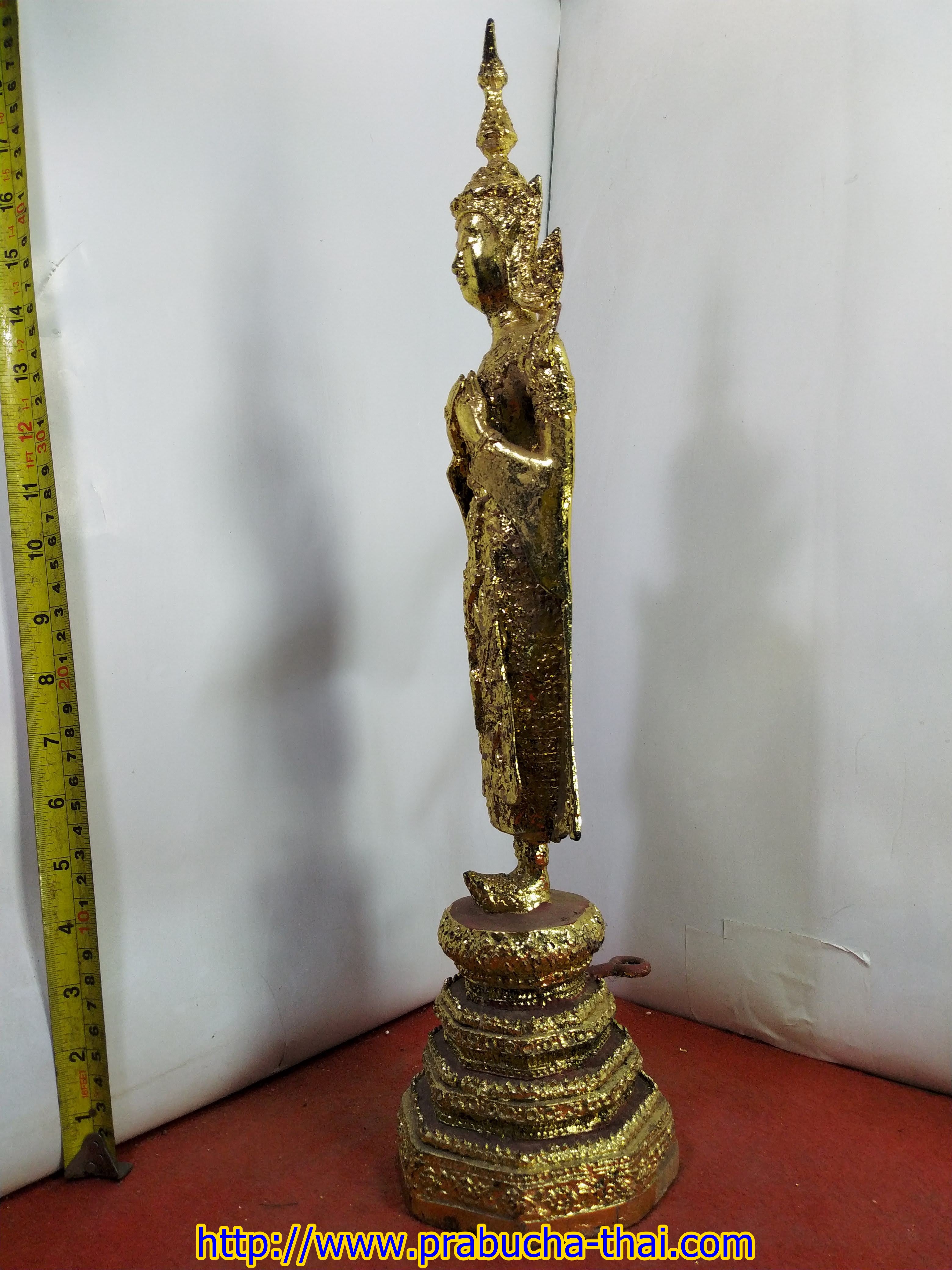พระรัตนะ ปางรำพึง(เป็นพระประจำวันศุกร์) สูง 18 นิ้ว เนื้อสำริดลงรักปิดทอง