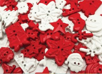 Christmas button - Christmas col. (500g/pack)
