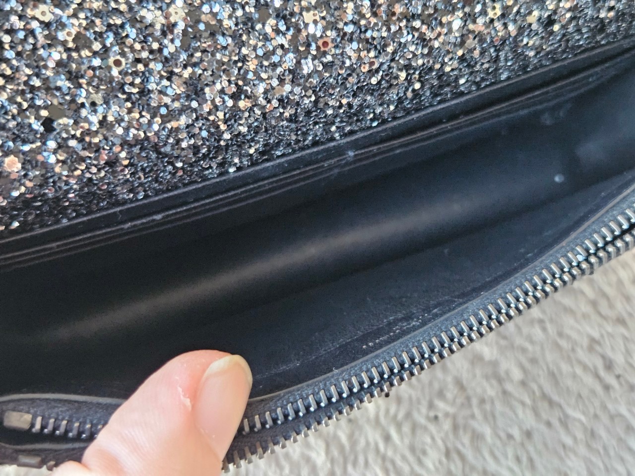 YSL 452159 Kate Bag in Black Sequins 7.5