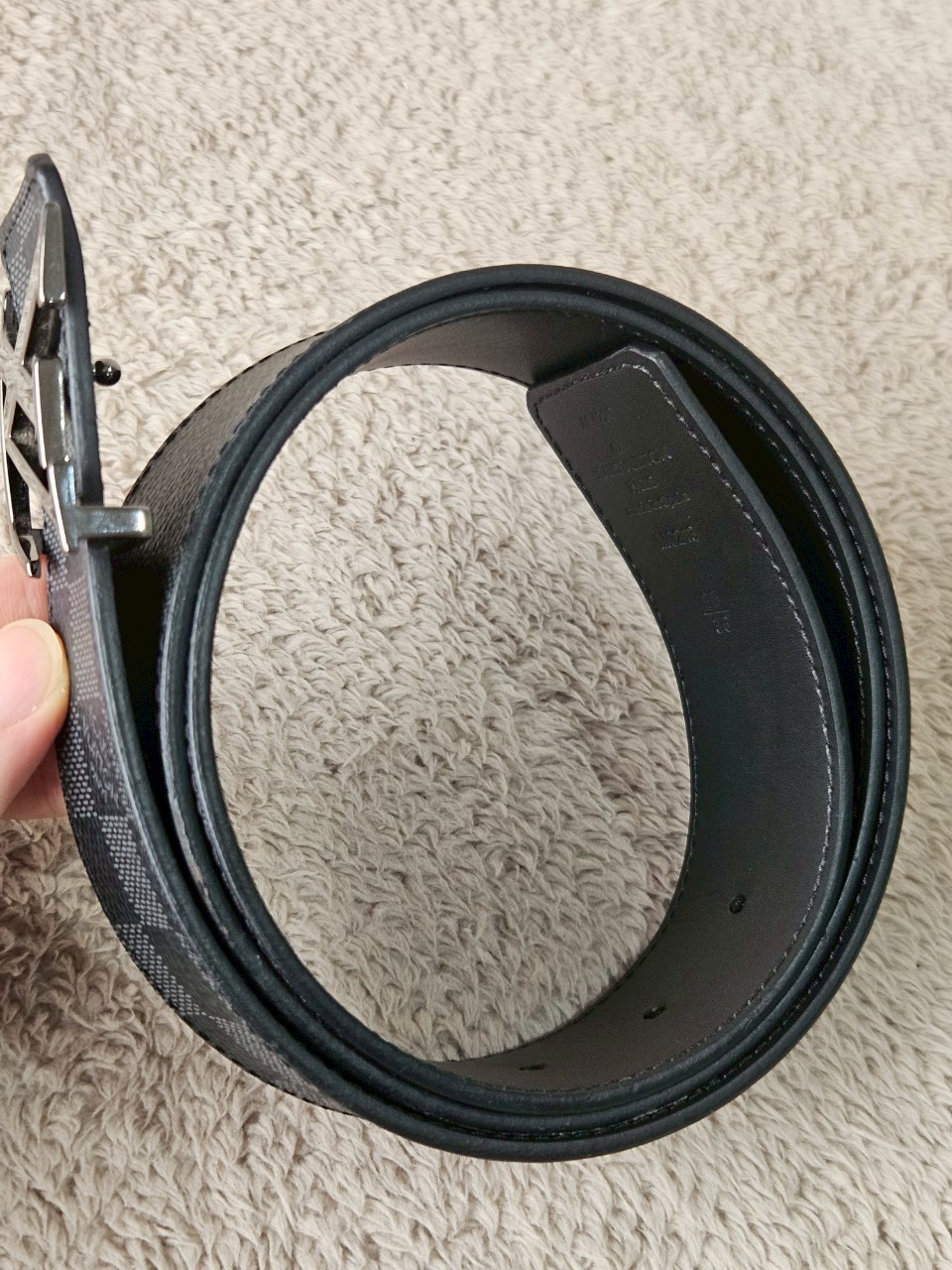 LV Initiales 40mm Damier Graphite Reversible Belt