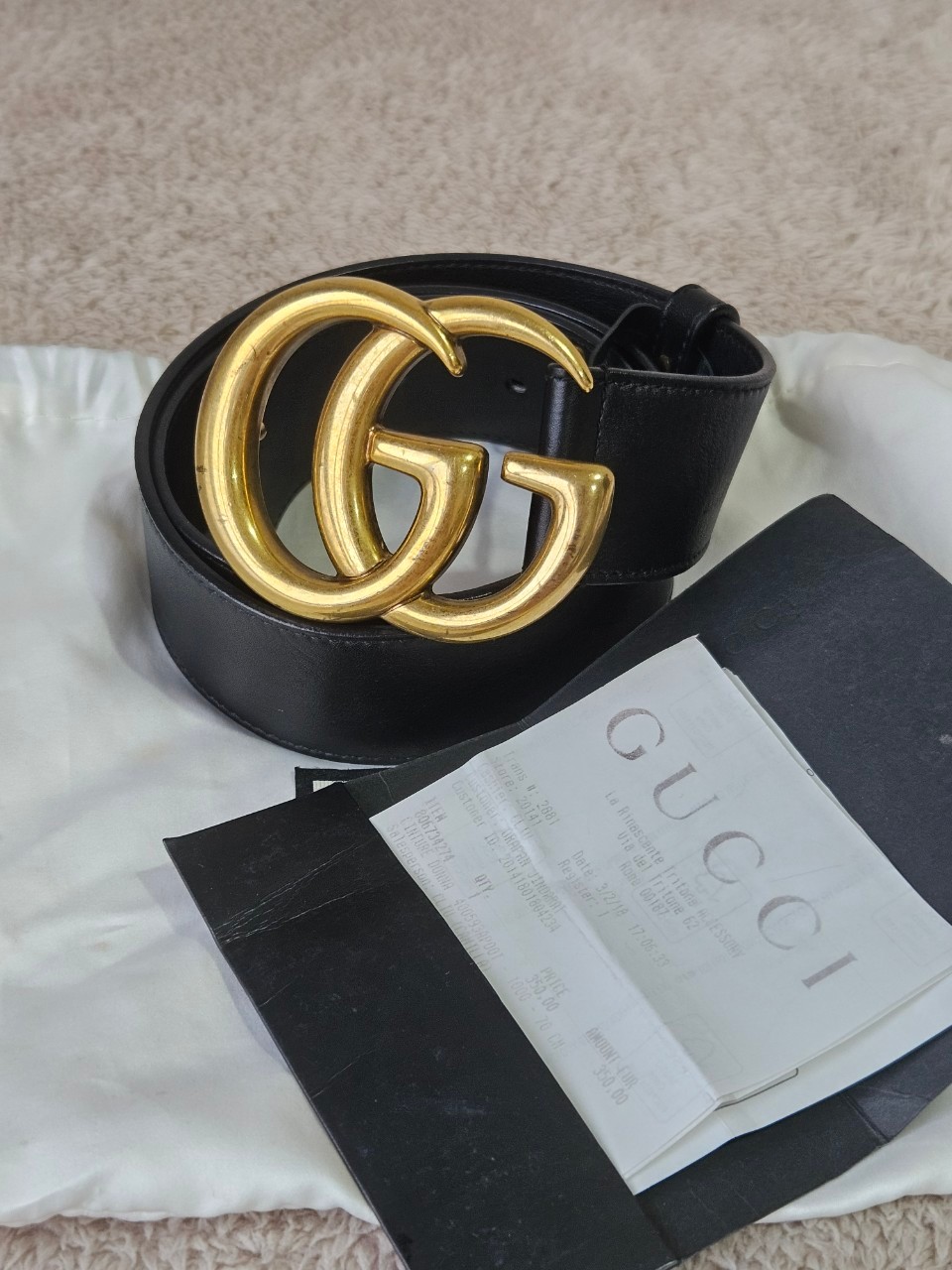 Gucci 400593 GG Marmonot Wide Belt