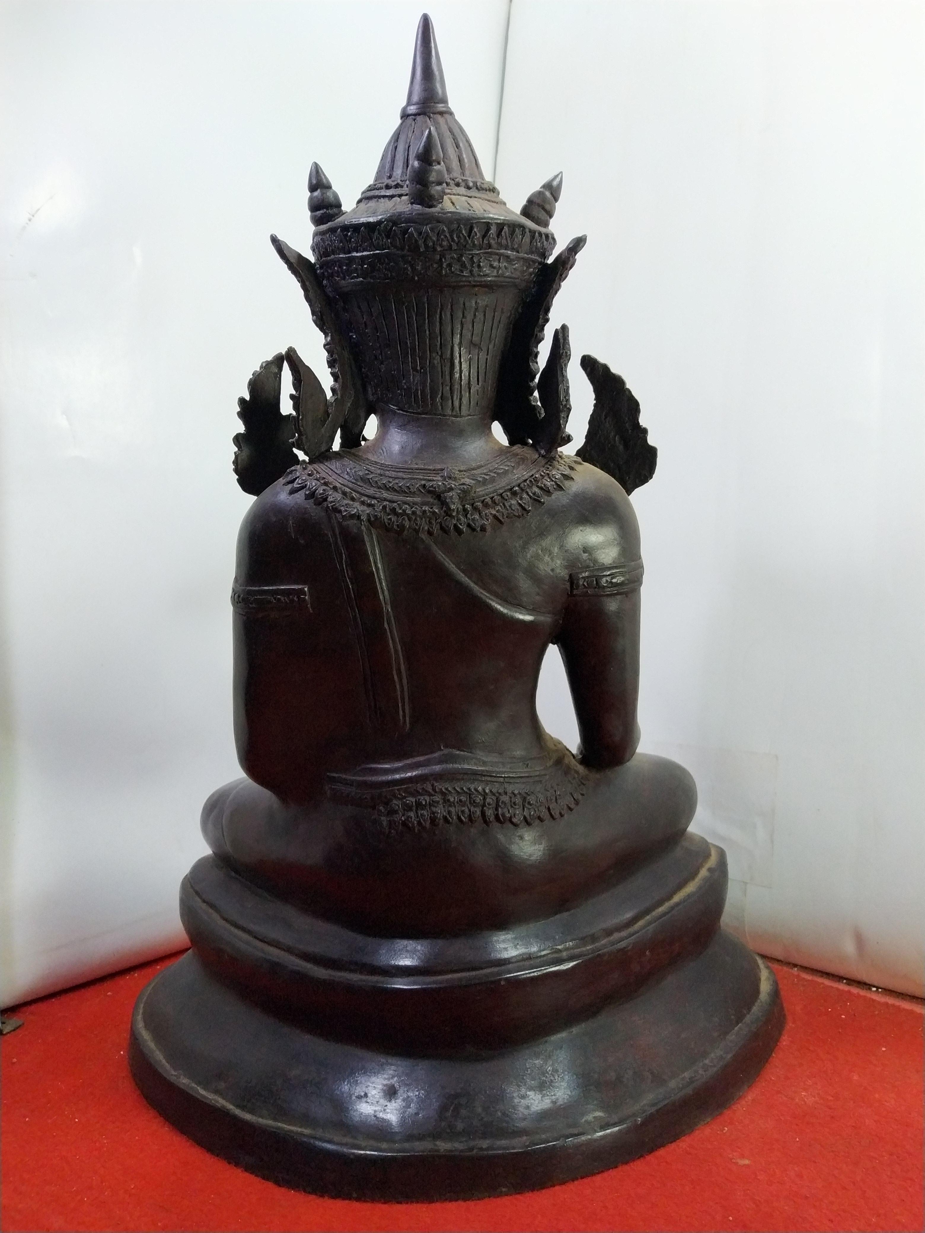 พระพุทธมหาธรรมราชา ทรงเครื่อง หน้าตัก 9 นิ้ว เนื้อสำริด