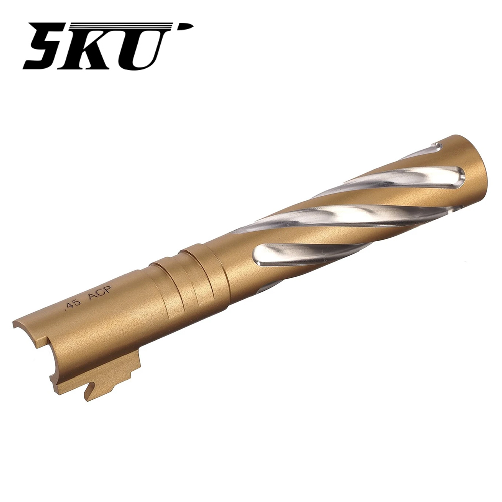 5KU Tornado Steel Threaded Outer Barrel for Marui Hi-Capa 5.1 (Gold)