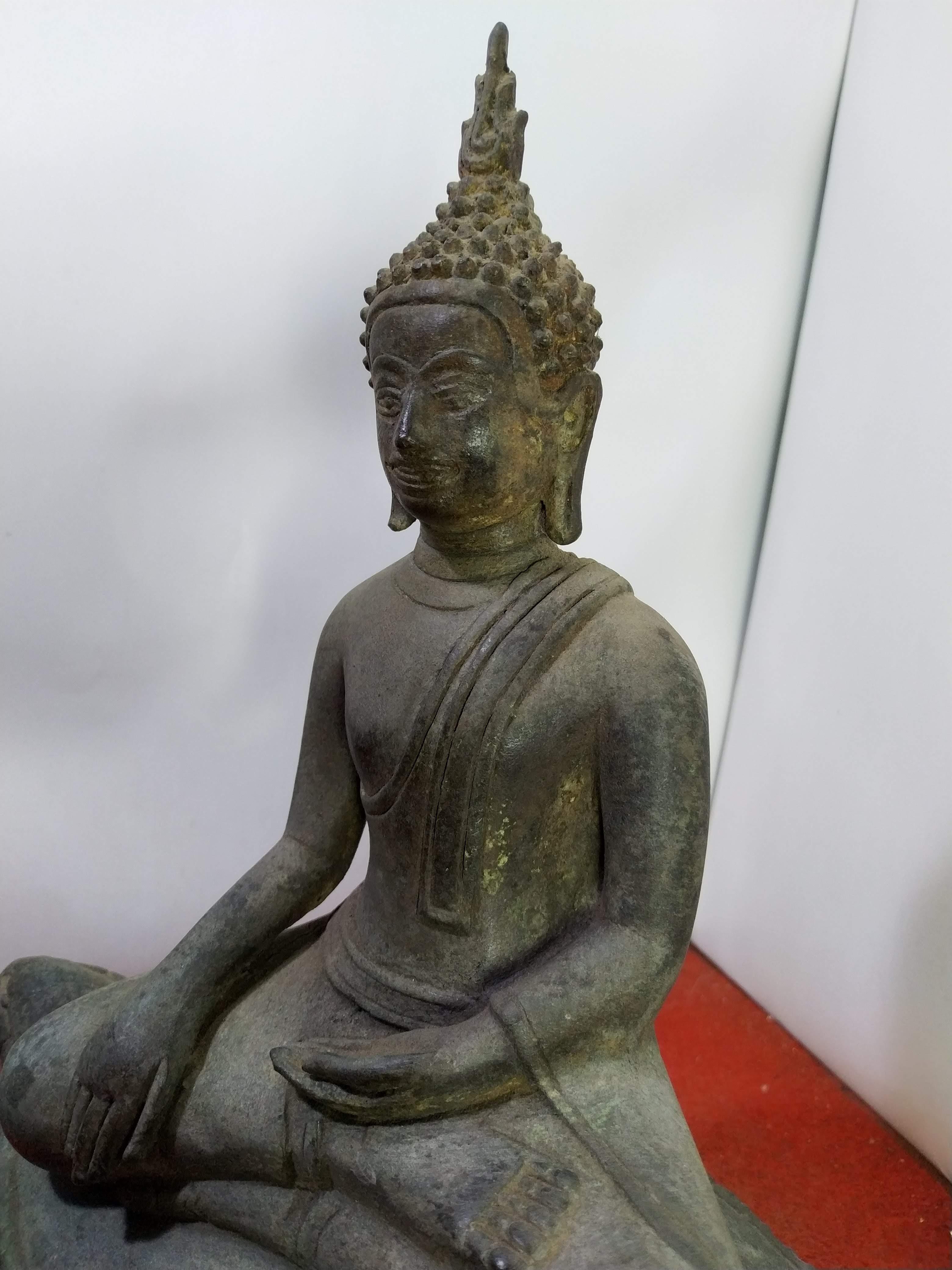 พระอู่ทอง ฐานเรือ หน้าตัก 5 นิ้ว เนื้อสำริด