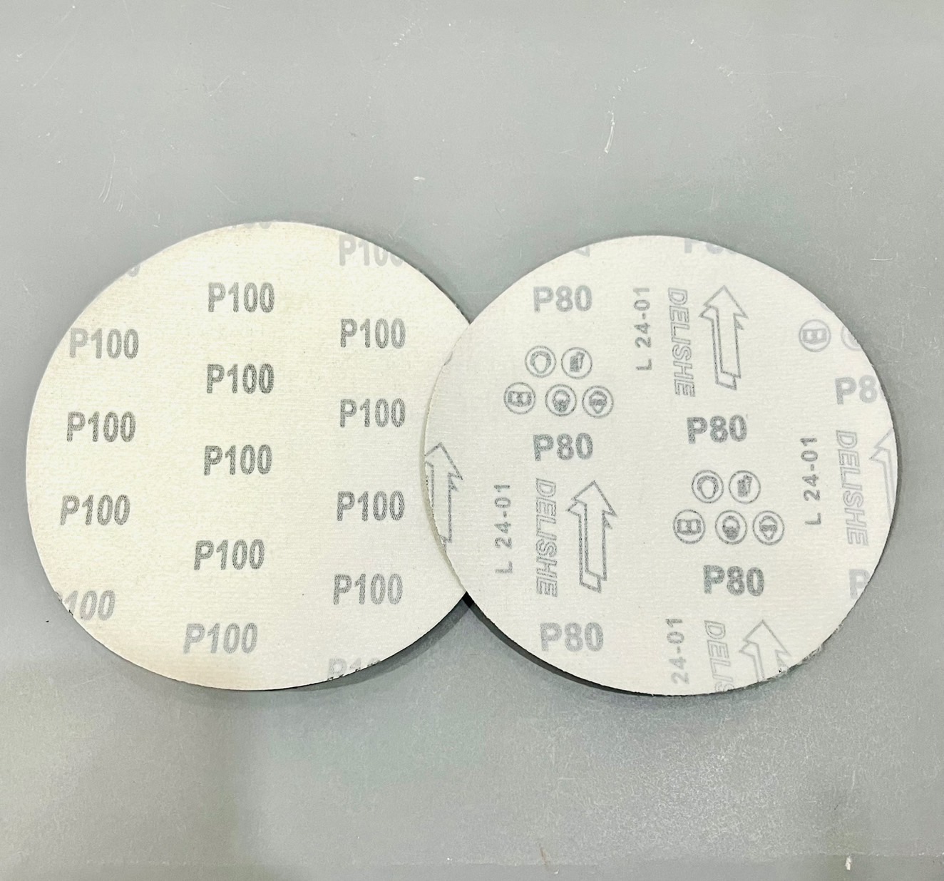 กระดาษทรายกลมหลังสักหลาด 7"