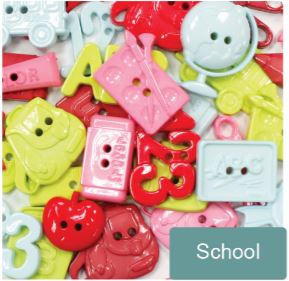 ฺBack to school button - Holiday col. (500g/pack)