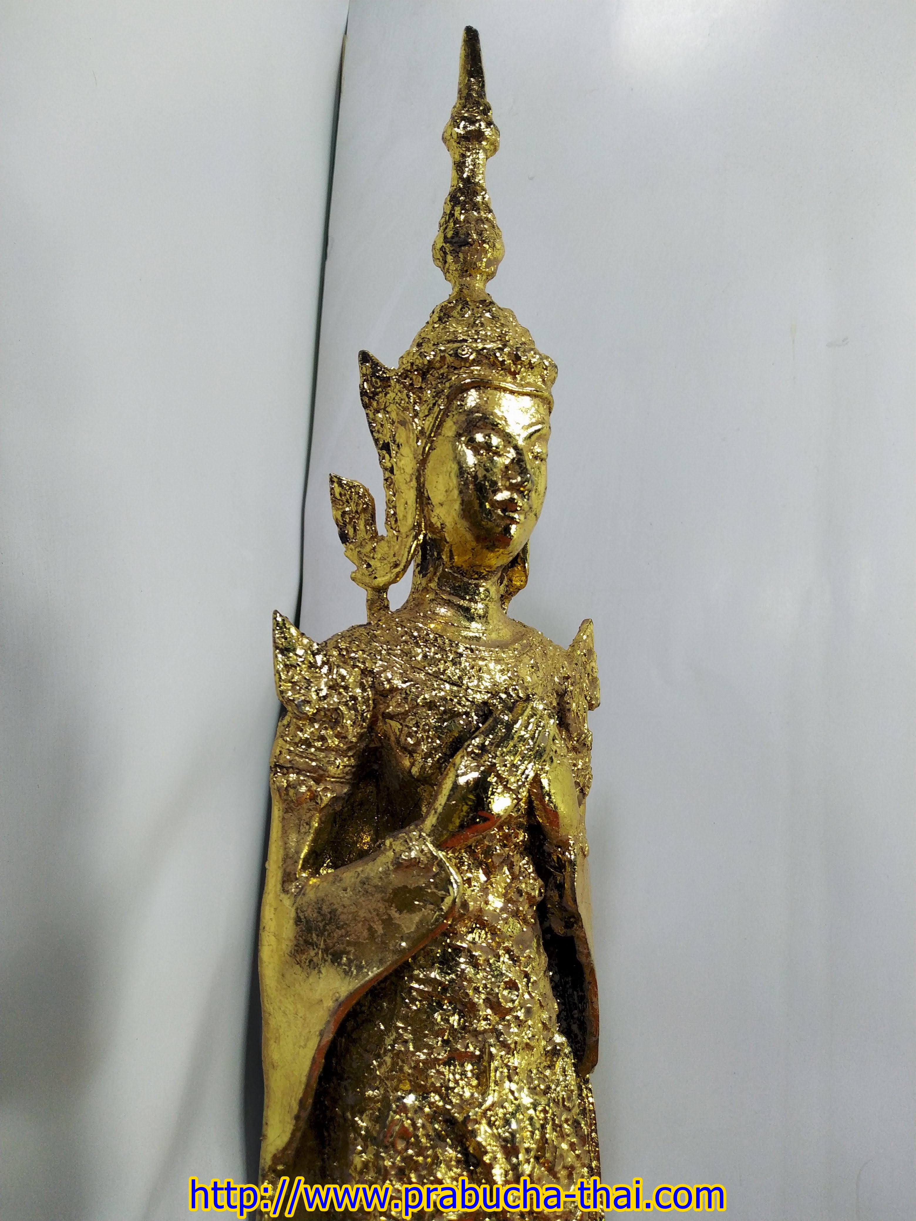 พระรัตนะ ปางรำพึง(เป็นพระประจำวันศุกร์) สูง 18 นิ้ว เนื้อสำริดลงรักปิดทอง