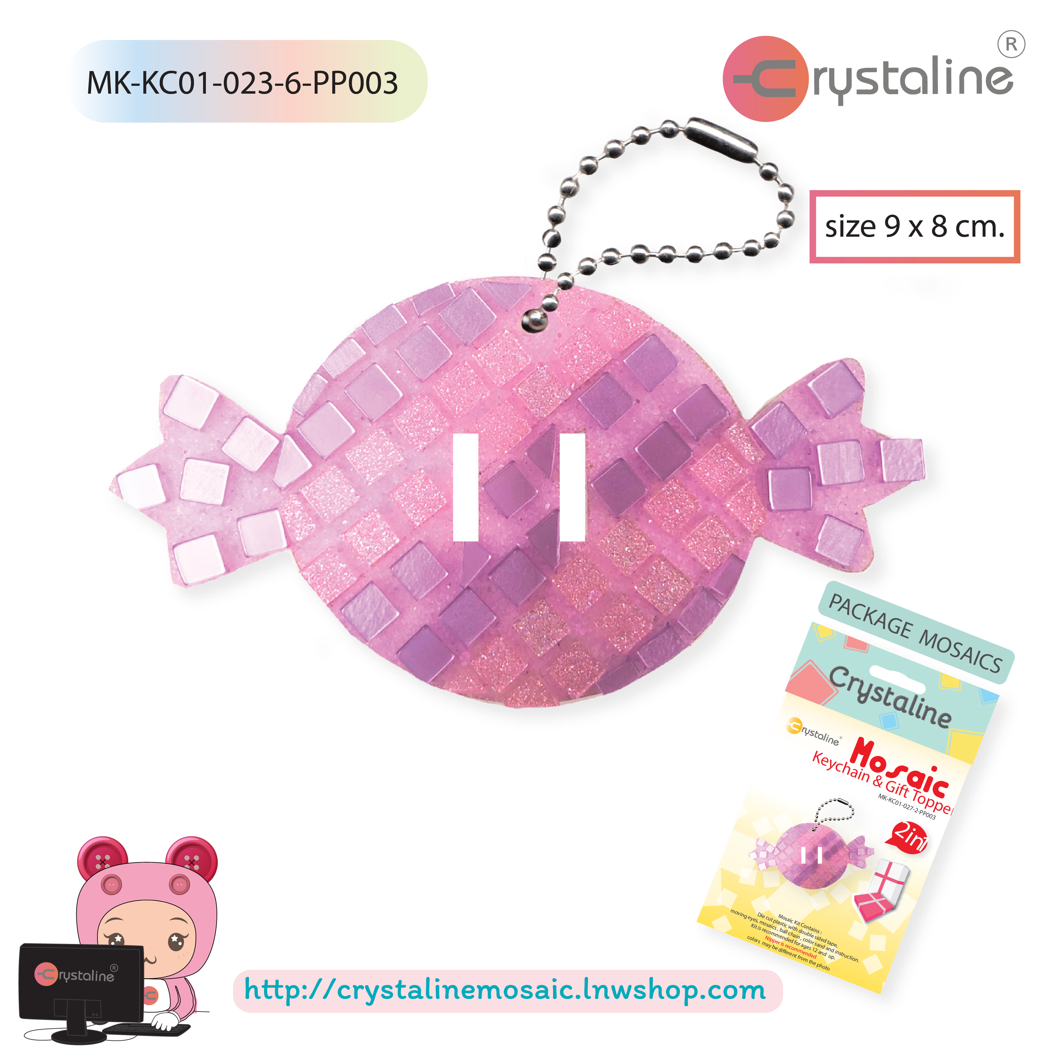 Keychain kit - Candy (size 9x8 cm,1pc/pack)