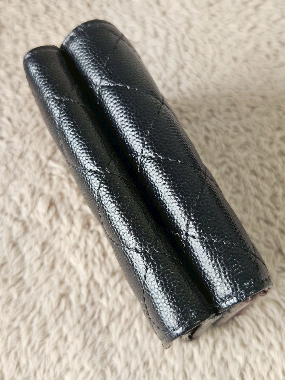 Chanel Trifold Short Black Caviar GHW Wallet