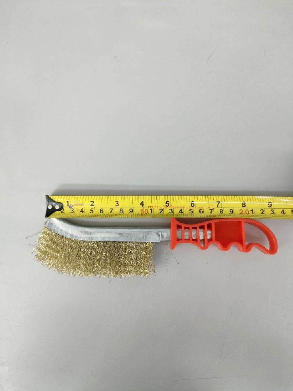 แปรงลวดทองเหลืองด้ามแดง