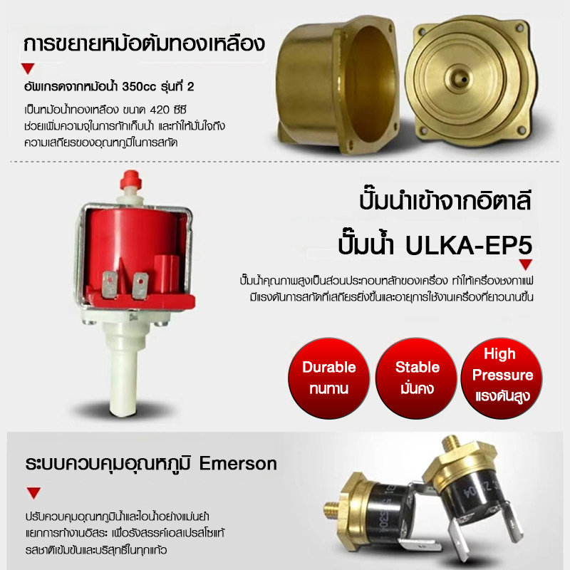 เครื่องชงกาแฟ 1 หัวกรุ๊ป Delisio 1050W. 1614-135