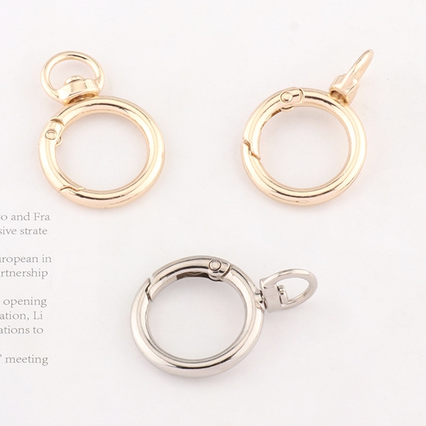 ขายส่ง(10ชิ้น,50ชิ้น)**New design** ห่วงวงกลม ห่วงกลมแบบสปริง ตะขอพวงกุญแจ อะไหล่พวงกุญแจ