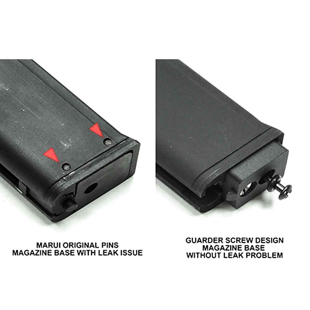Guarder Aluminum Magazine Case/Base for Marui G19 (Black)
