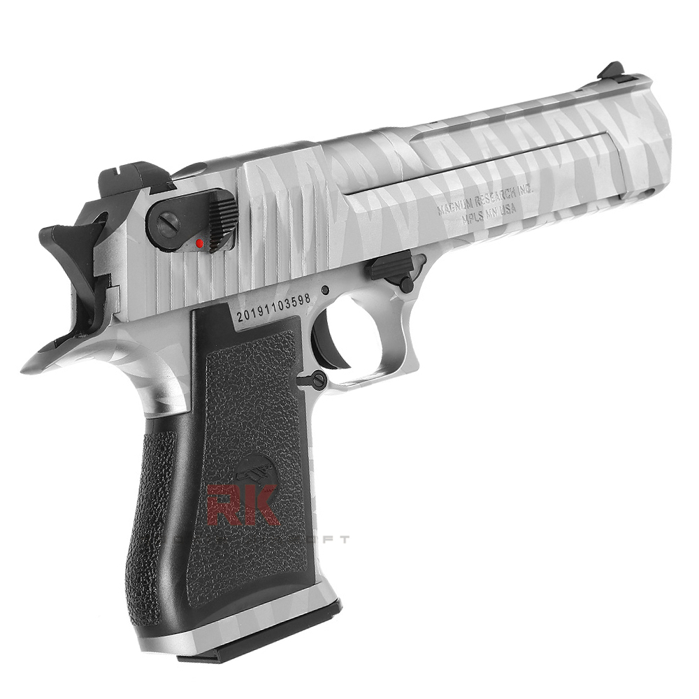 Cybergun (WE) Desert Eagle Tiger Stripe .50AE GBB Pistol - Silver