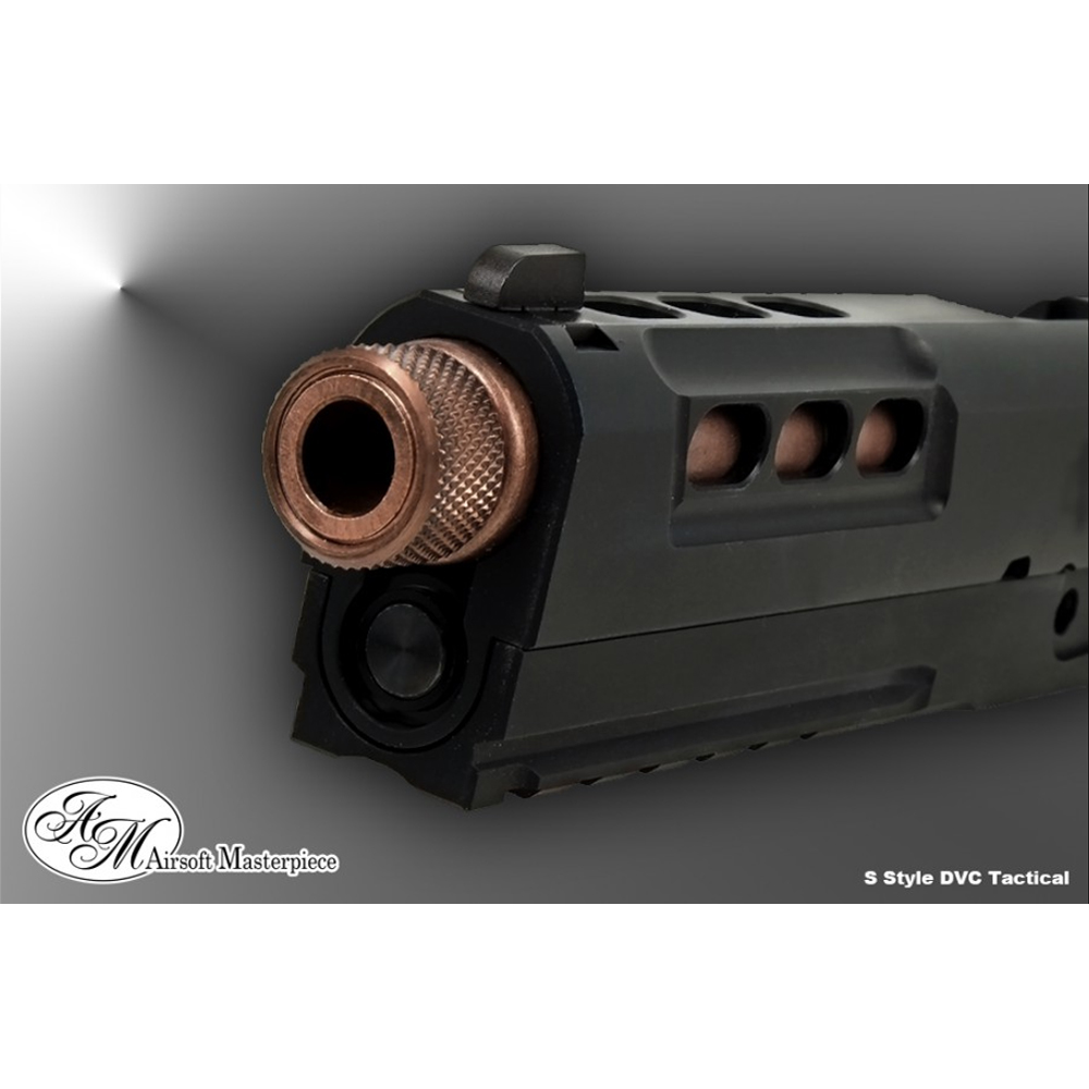 Airsoft Masterpiece STI Tactical Slide Kit Set with Threaded Outer Barrel for Hi-CAPA 5.1 (ฺBlack)