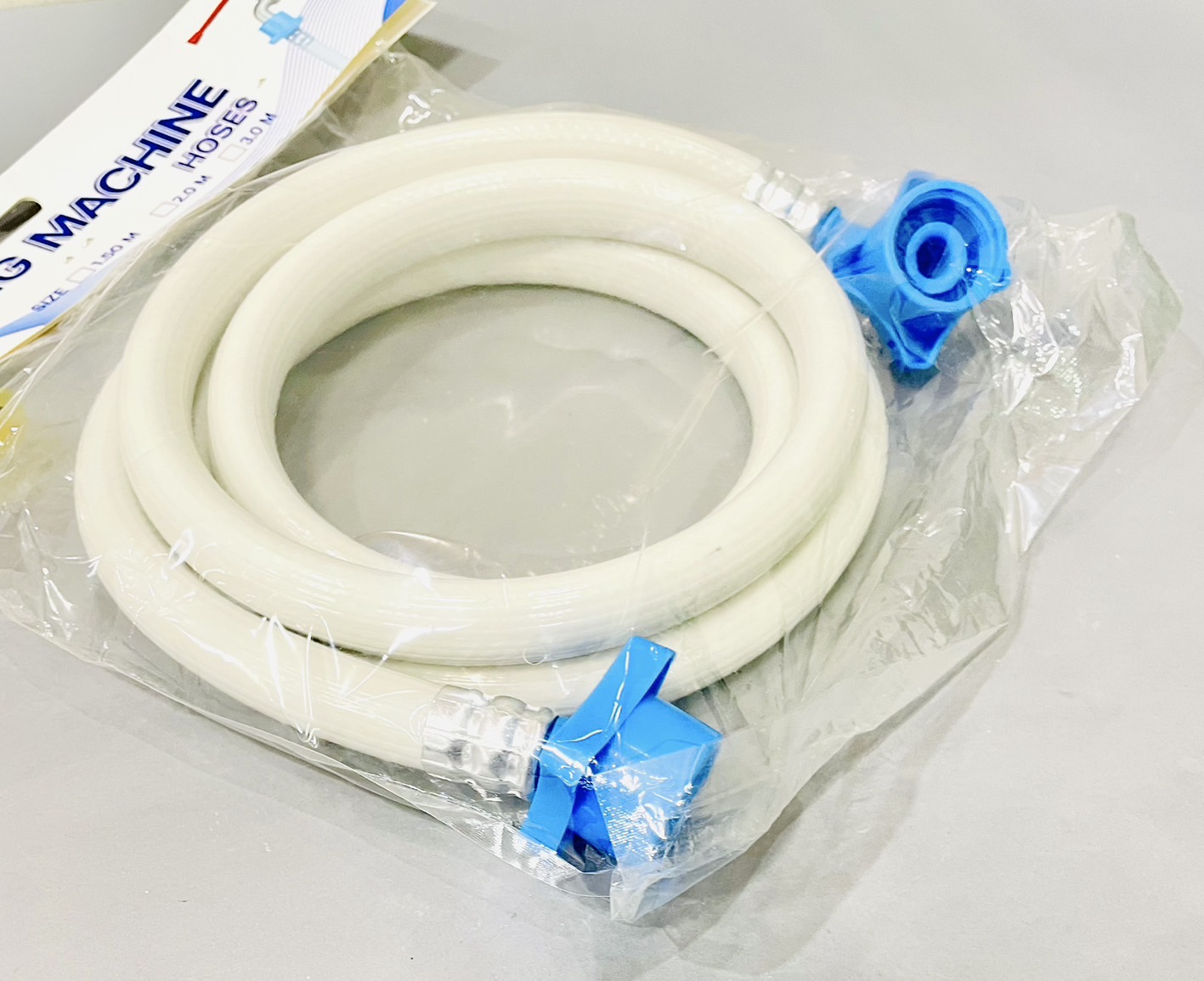 สายน้ำดีเข้าเครื่องซักผ้า 2เมตร รุ่นเกลียว 2ด้าน