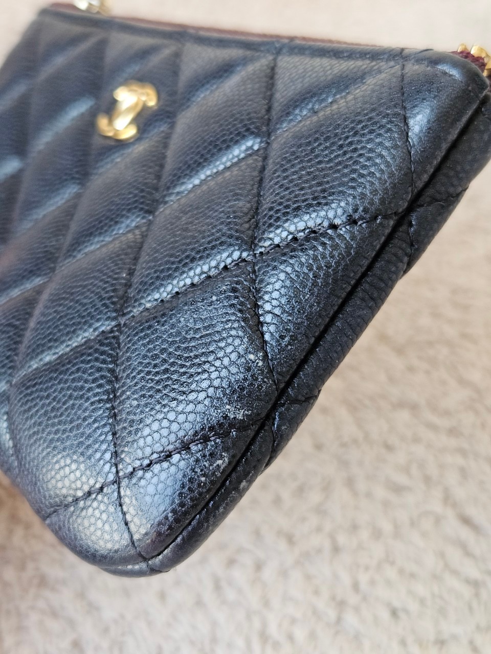 Chanel O Case Black Cavier GHW