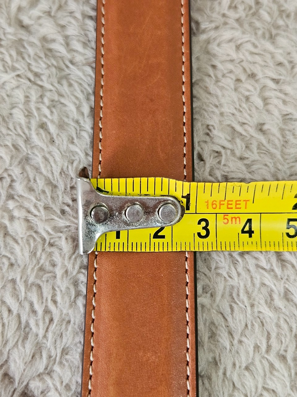 Celine Medium 25MM Triomphe Belt สีน้ำตาล