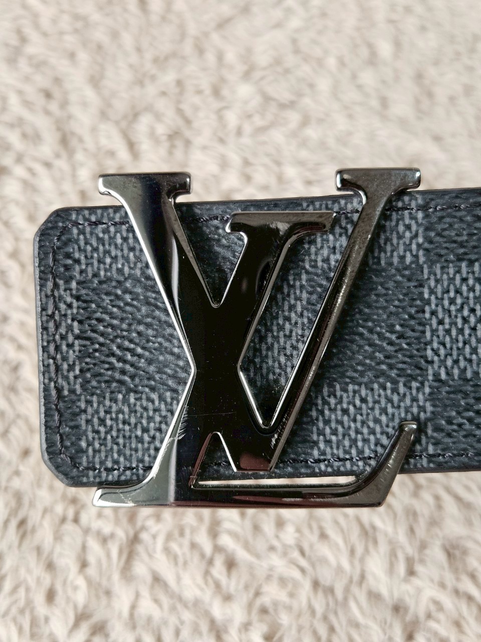 LV Initiales 40mm Damier Graphite Reversible Belt