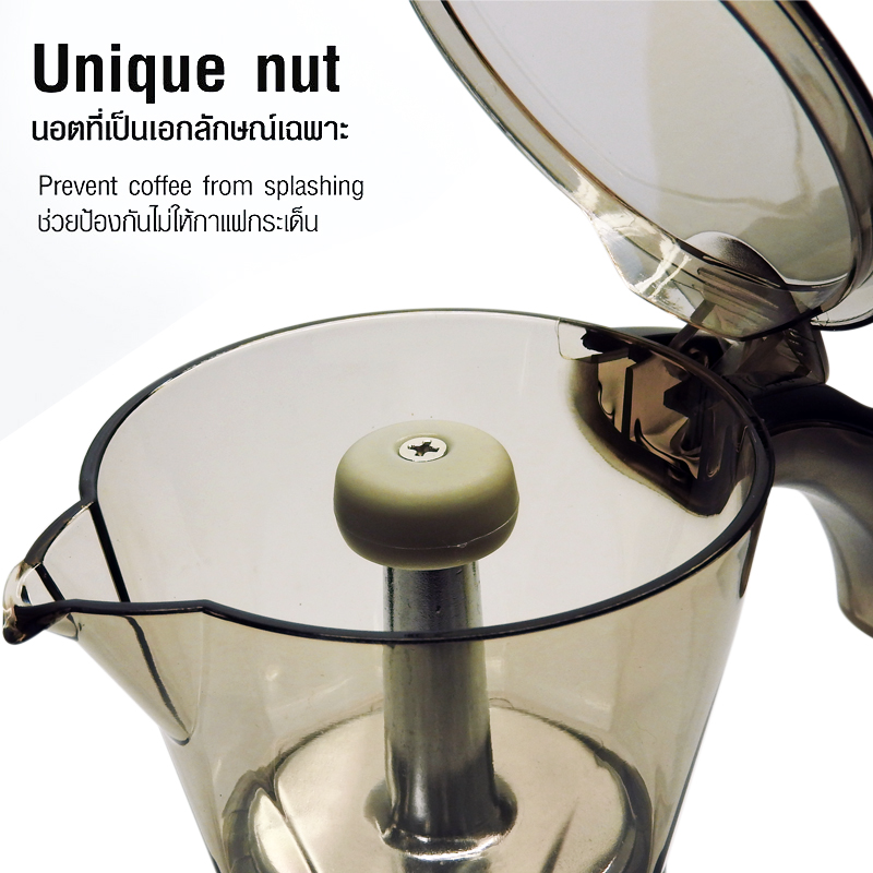 6 Cups Electric Espresso Moka Pot Italian Espresso Machine 1614-041