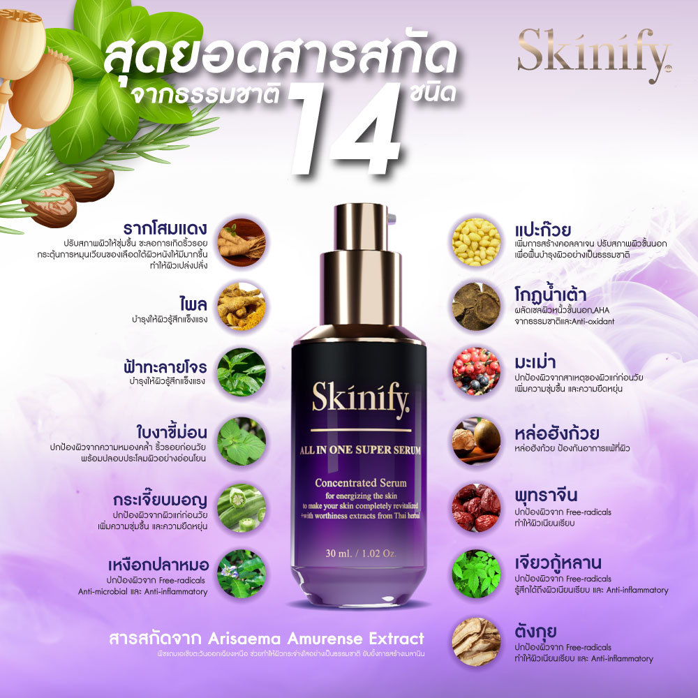 หมอเส็ง เซรั่มสมุนไพรบำรุงผิวหน้า Skinify