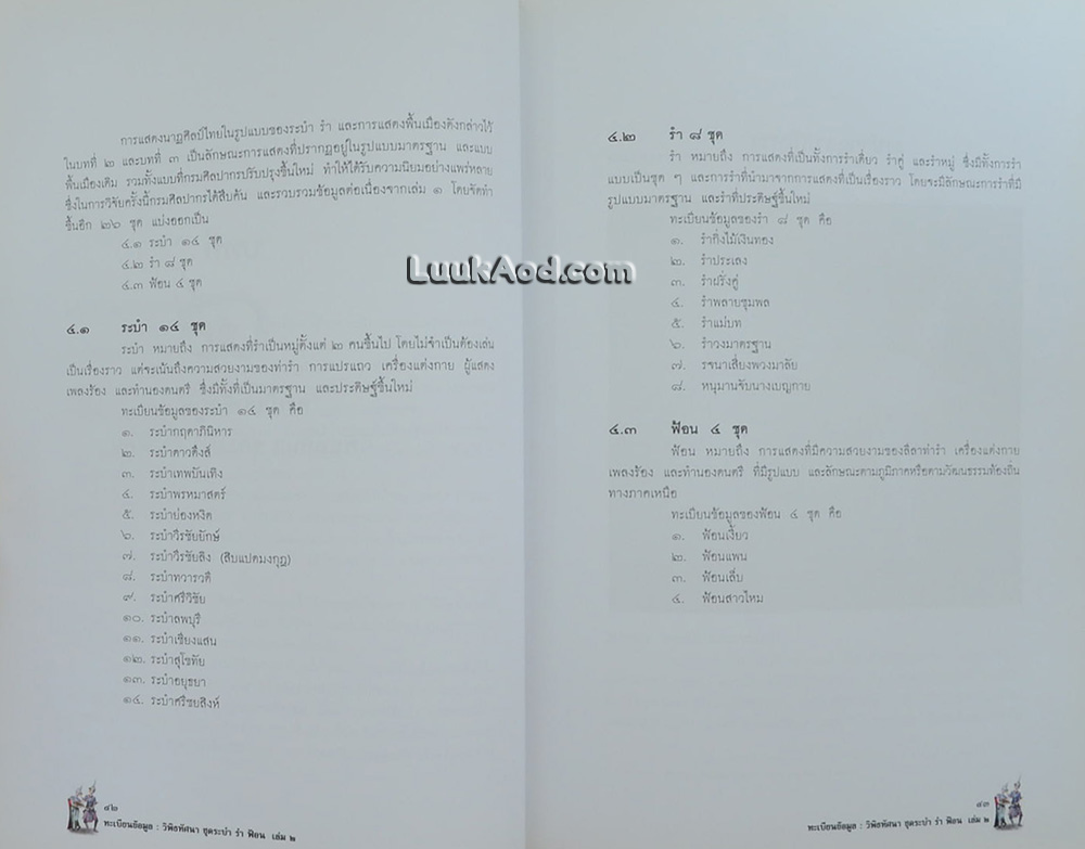 ทะเบียนข้อมูล : วิพิธทัศนา ชุดระบำ รำ ฟ้อน เล่ม 2