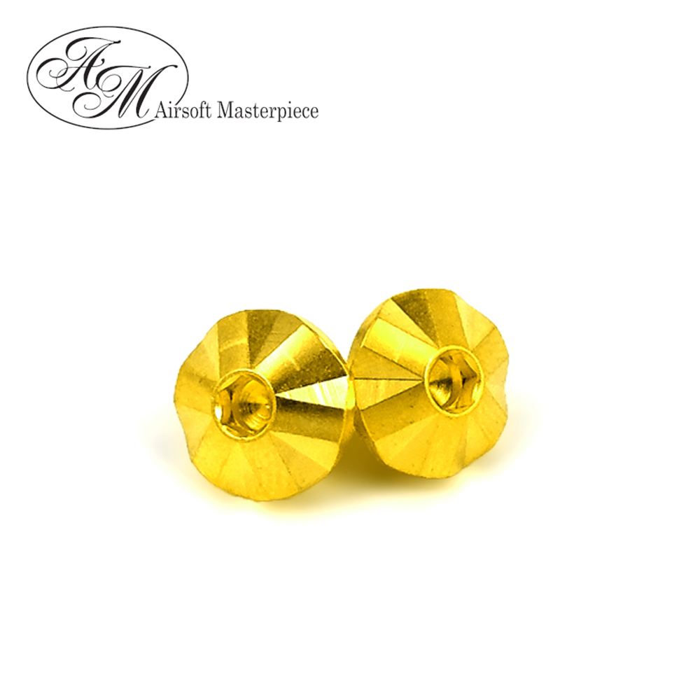 Airsoft Masterpiece Steel Custom Ver.2 Grip Screw for Hi-CAPA (Gold)