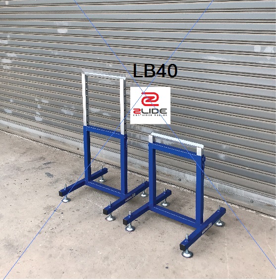 Zlide Container Roller ขาตั้ง รางลูกกลิ้ง LB40 สำหรับ ลูกกลิ้ง 40 cm สูงปรับได้ 60 - 100 cm