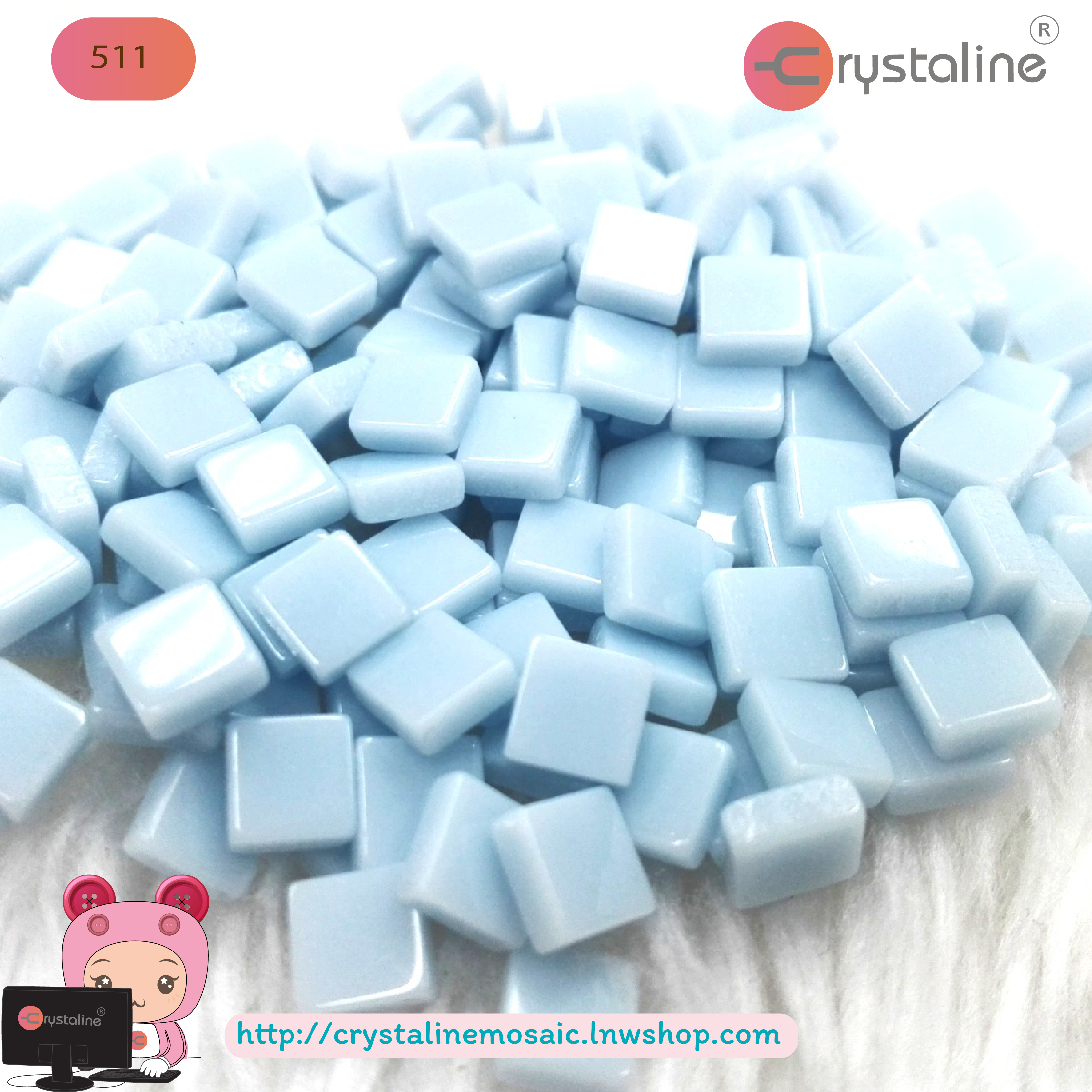 Mosaic Opaque 10 x 10 mm. ( 500 g./pack)